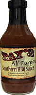 Bottle of Tay's All Purpose Southern BBQ Sauce